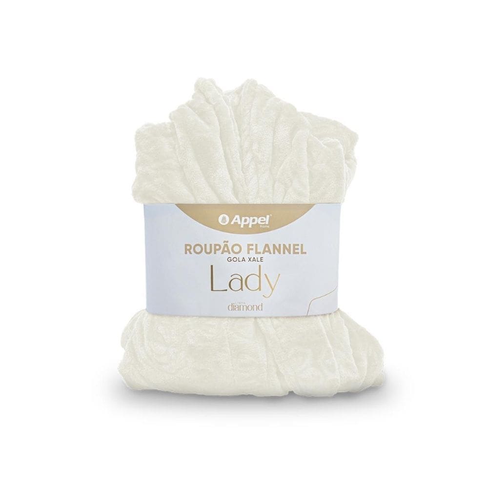 Roupão Lady Feminino Toque Aveludado Tamanho M Branco Appel