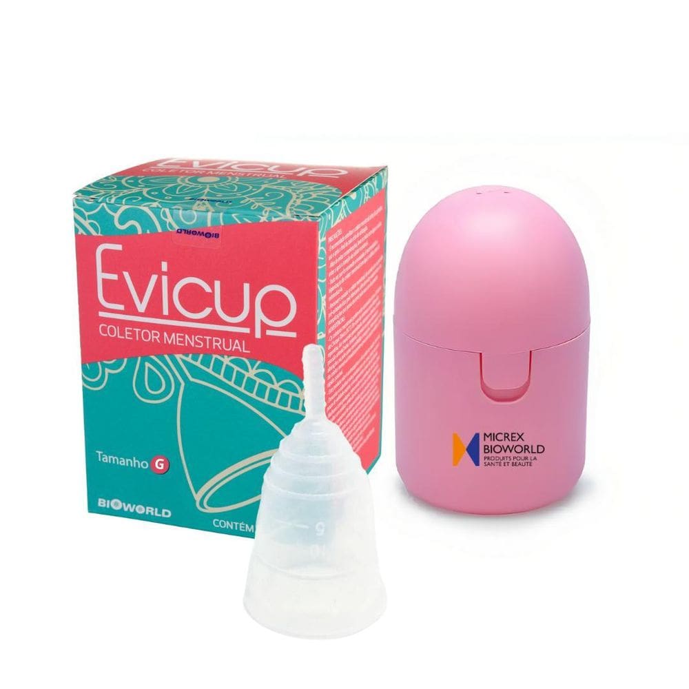 Kit Coletor Menstrual Evicup G + Caixinha Esterilizar E