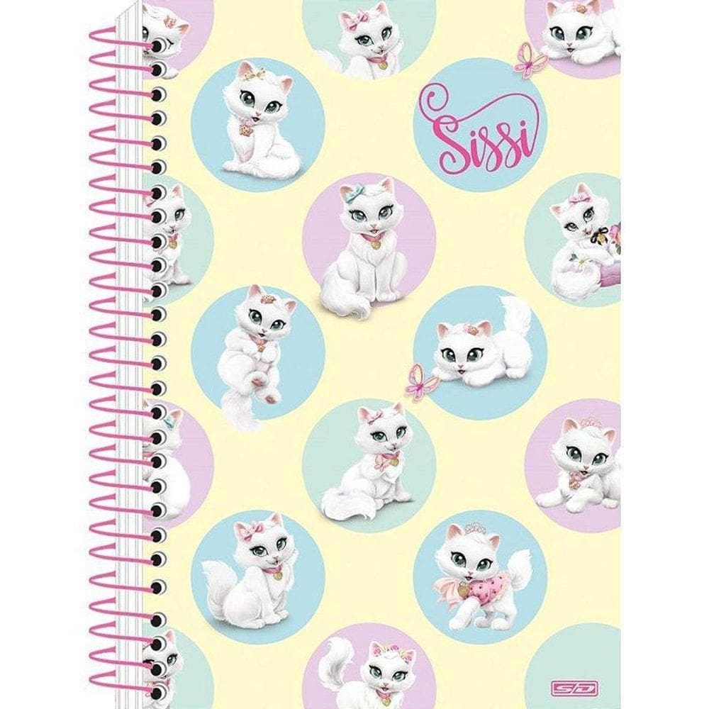 Caderneta Espiral Capa Dura Sissi 101x150mm 80 Folhas