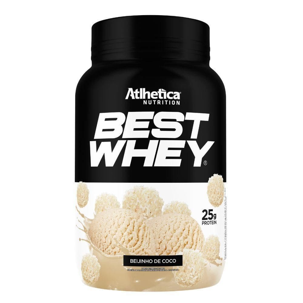 Best Whey Protein Isolado Hidro Beijinho Coco 900G Atlhetica