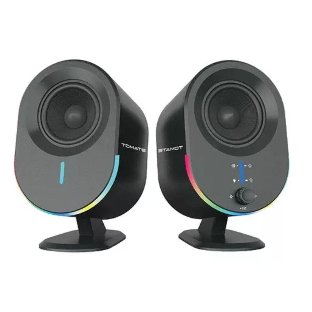 Caixa De Som Gamer Bluetooth Rgb 70W Tomate