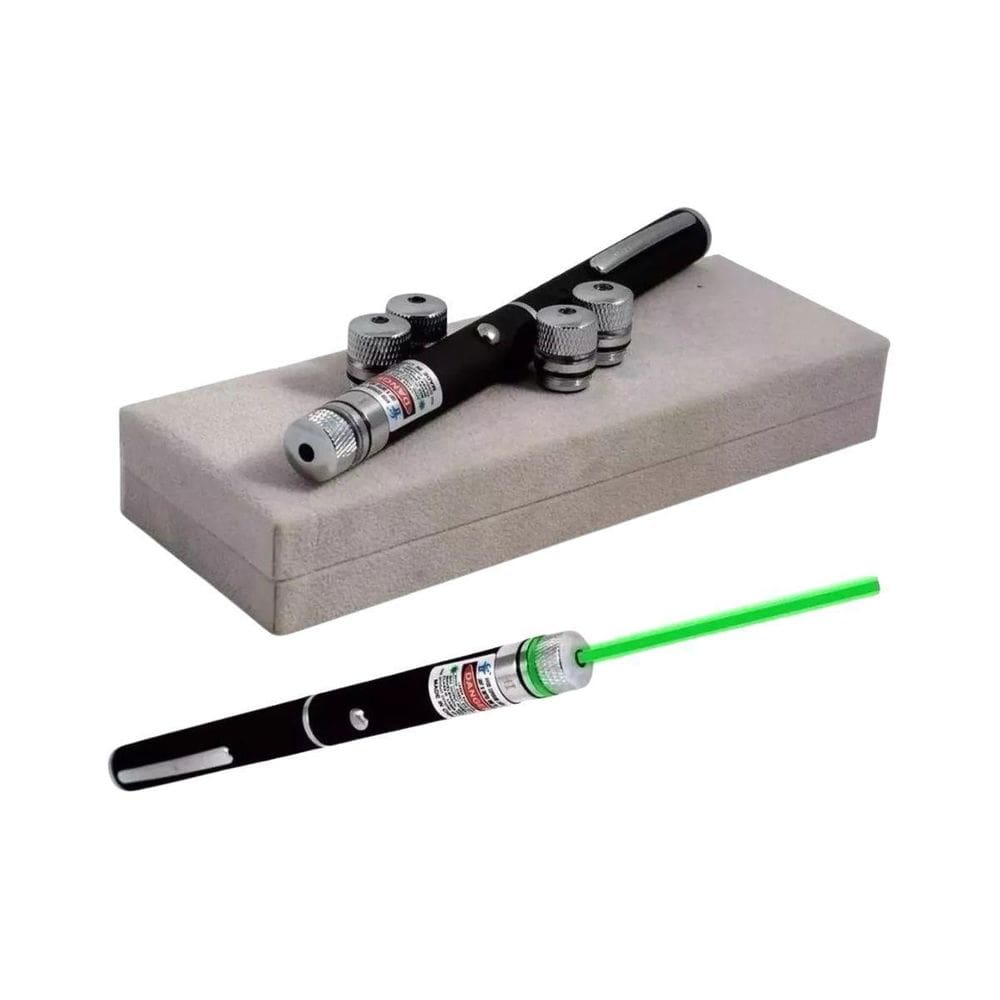 Caneta Laser 5000Mw Lt-404 Ponteiro Verde Multiponto Estojo