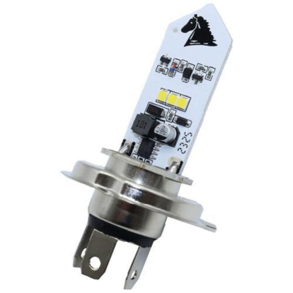 Lampada Led Farol Moto H4 6500K Super Branca Forte Stallion