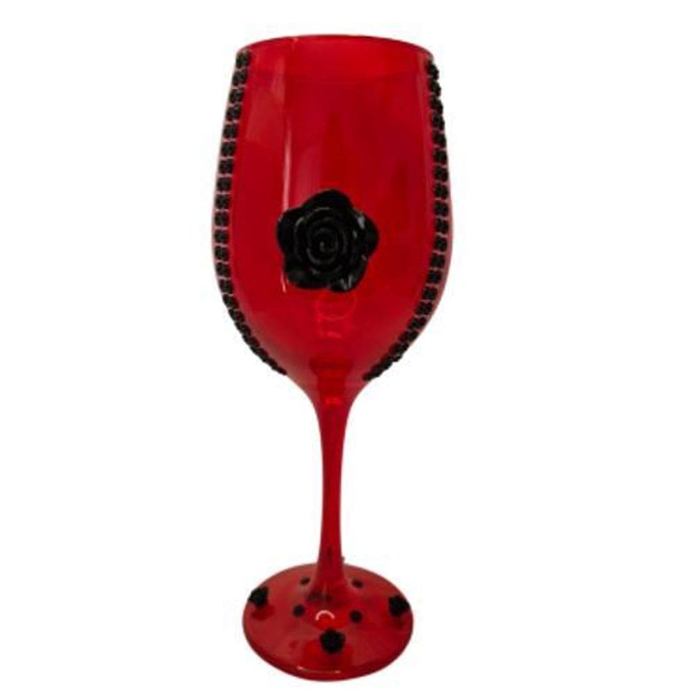 Taça Vidro Pomba Gira Vermelha 490 Ml