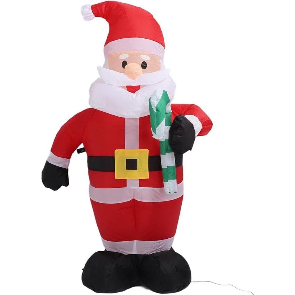 Enfeite Natal Papai Noel Inflável Led Grande 1,20Mt Bivolt