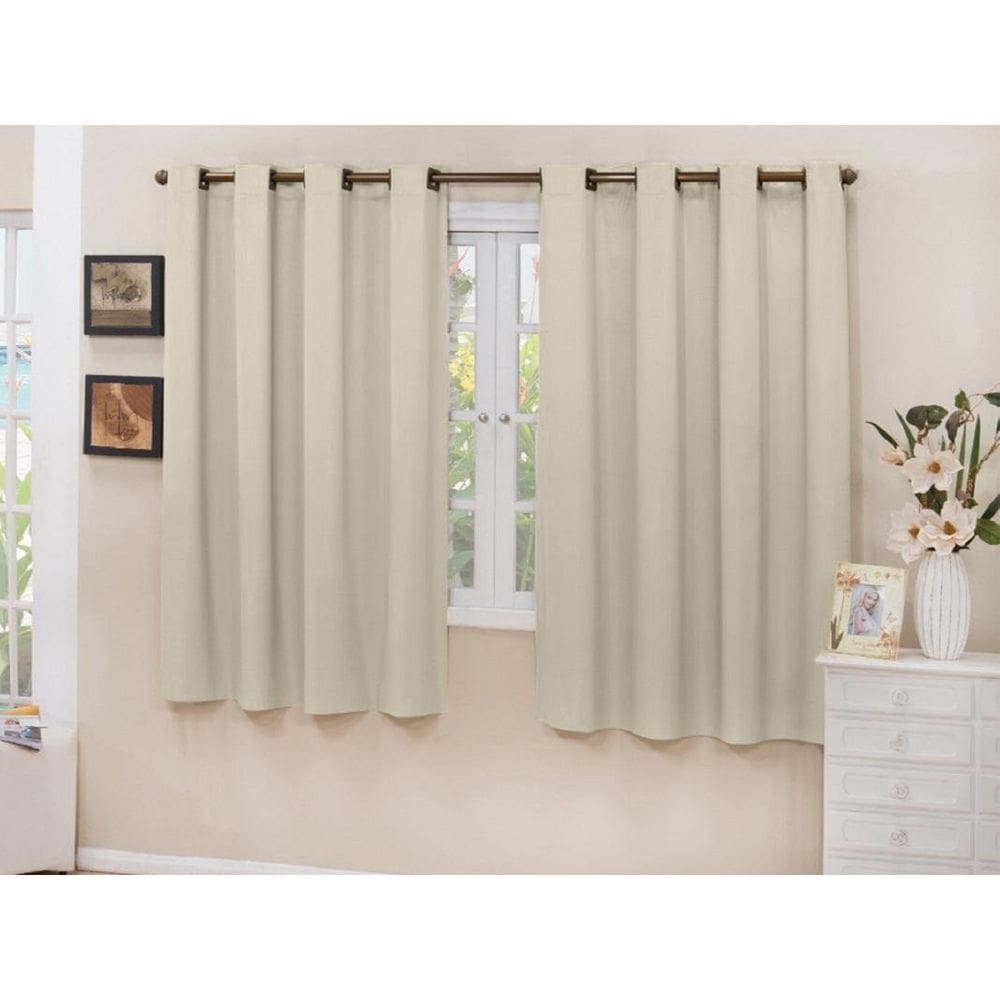 Cortina Cozinha Blecaute Tecido Areia 2,80X1,60