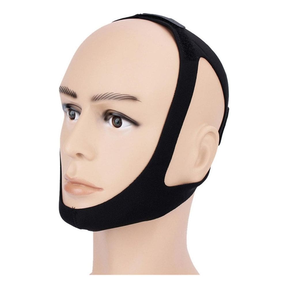 Faixa Respire Melhor Anti Ronco Tecido Macio Papada Preto