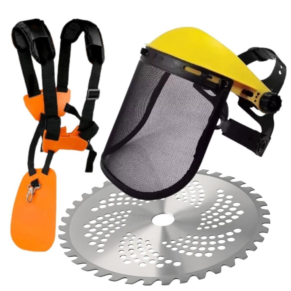 Protetor, Disco E Cinto Roçadeira Para Toyama Branco Sthil