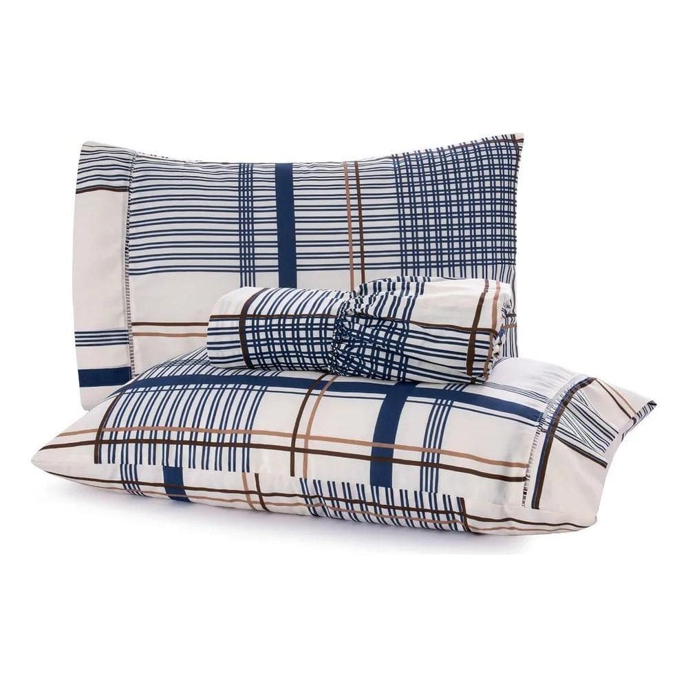 Jogo Lençol Casal King 3 Peças Elástico Cama Box Algodão Cor