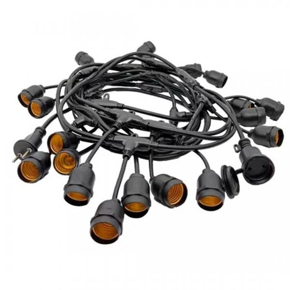 Varal Cordão De Luzes Led Com 5 Metros Soquete E27
