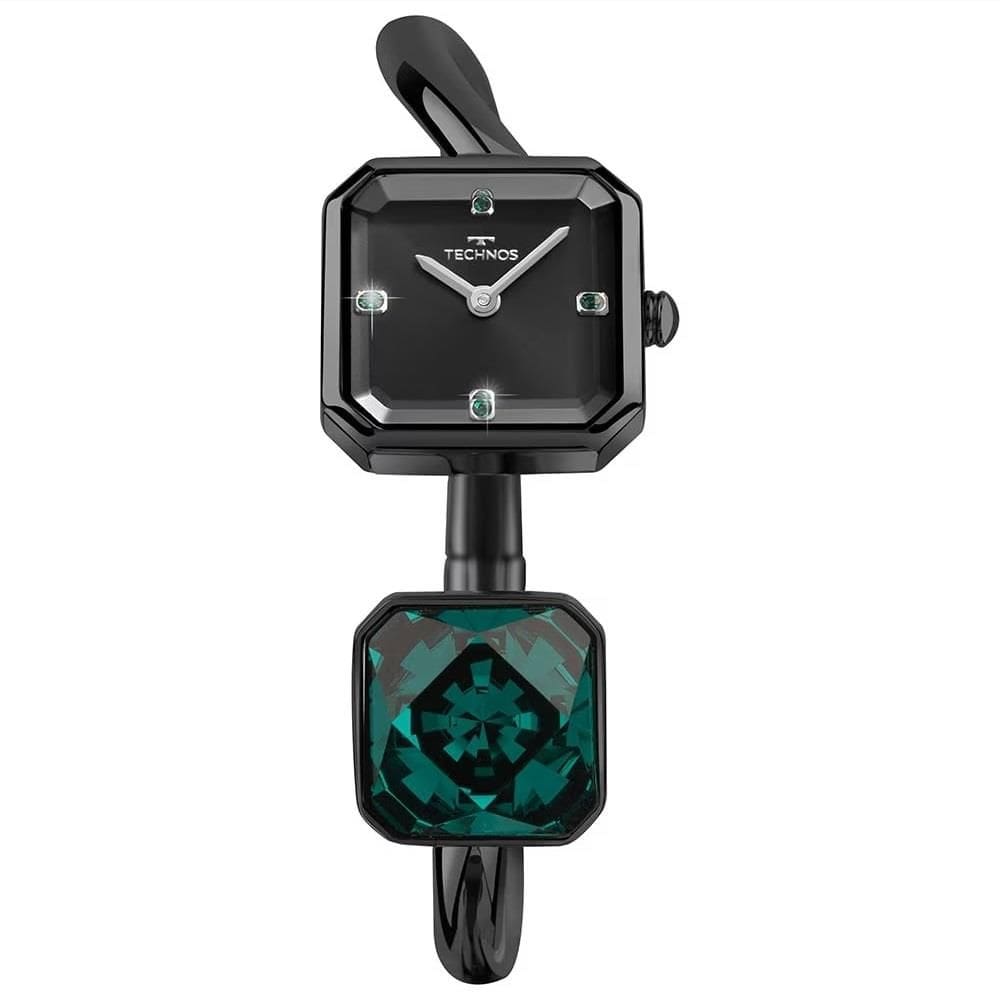 Relógio Technos Feminino Ref: Vx10ae/1p Bracelete Retangular Black