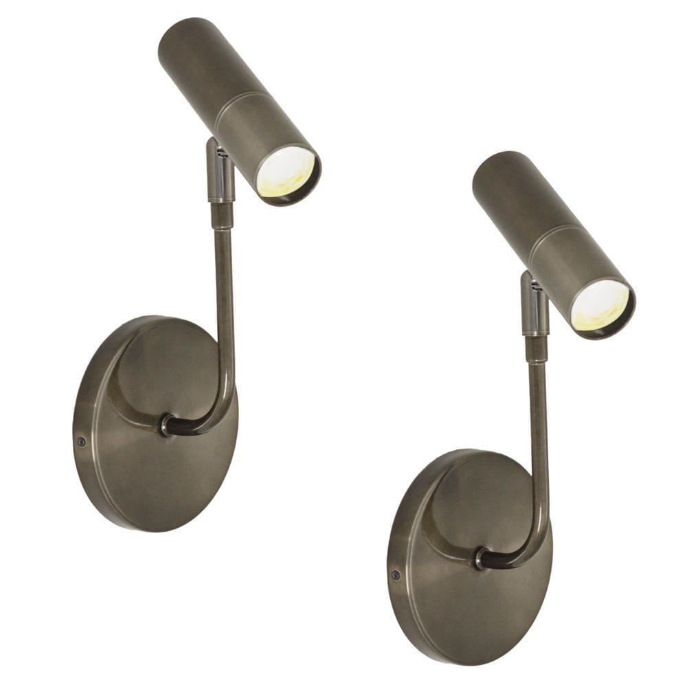 Kit 2 Arandela Luminária Spot Articulado Leitura Bronze