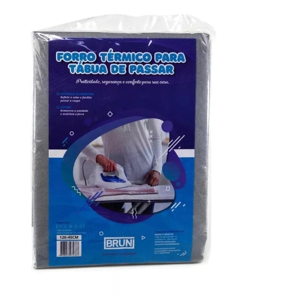 Capa Forro Tábua De Passar Roupa Térmico Bruni 120X45Cm