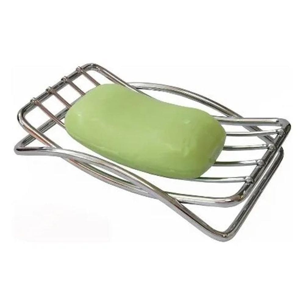 Saboneteira Cromada Aço Inox Para Pia De Banheiro Lavabo