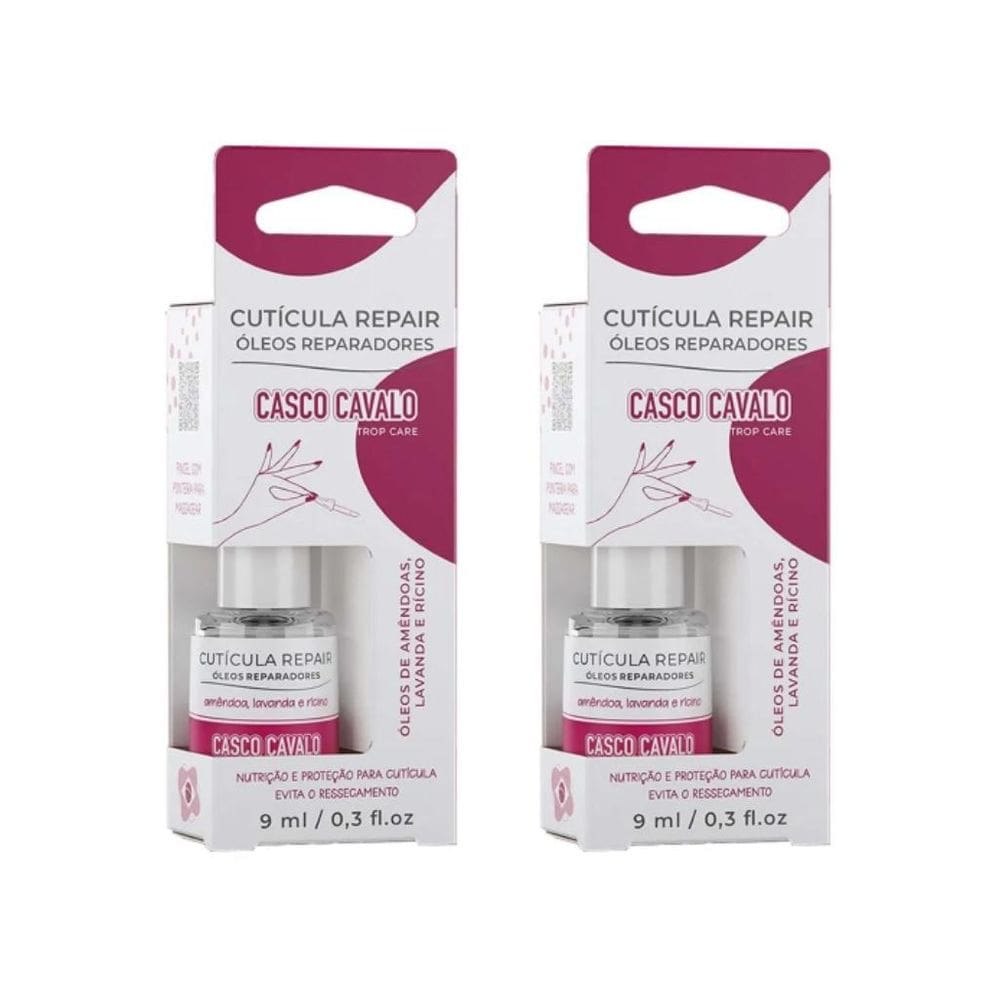 Casco De Cavalo Trop Care Reparador De Cuticulas 9Ml-Kit 2Un
