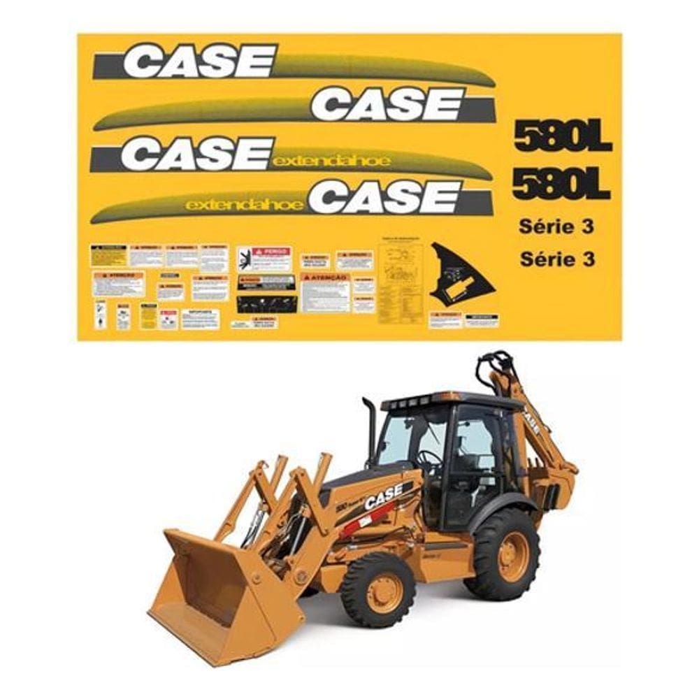 Kit Adesivos Case Extendahoe 580 L Série 3