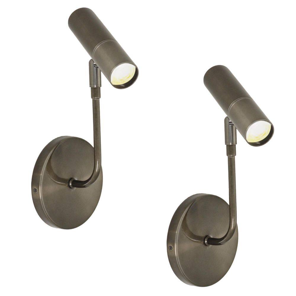 Kit 2 Arandela Luminária Spot Articulado Leitura Bronze