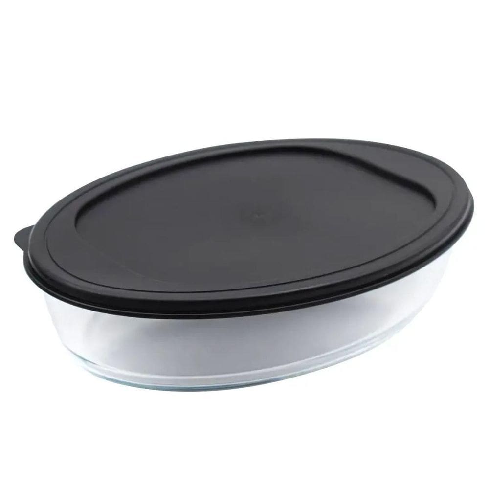 Assadeira Oval De Vidro Com Tampa 2,4 L 07844 - Mor