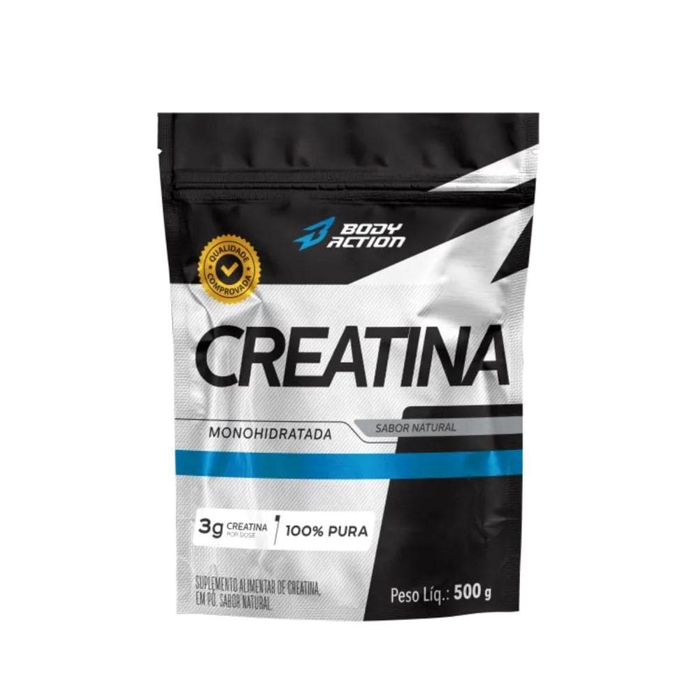 Creatina Pura 500G Bodyaction Refil Força E Desempenho