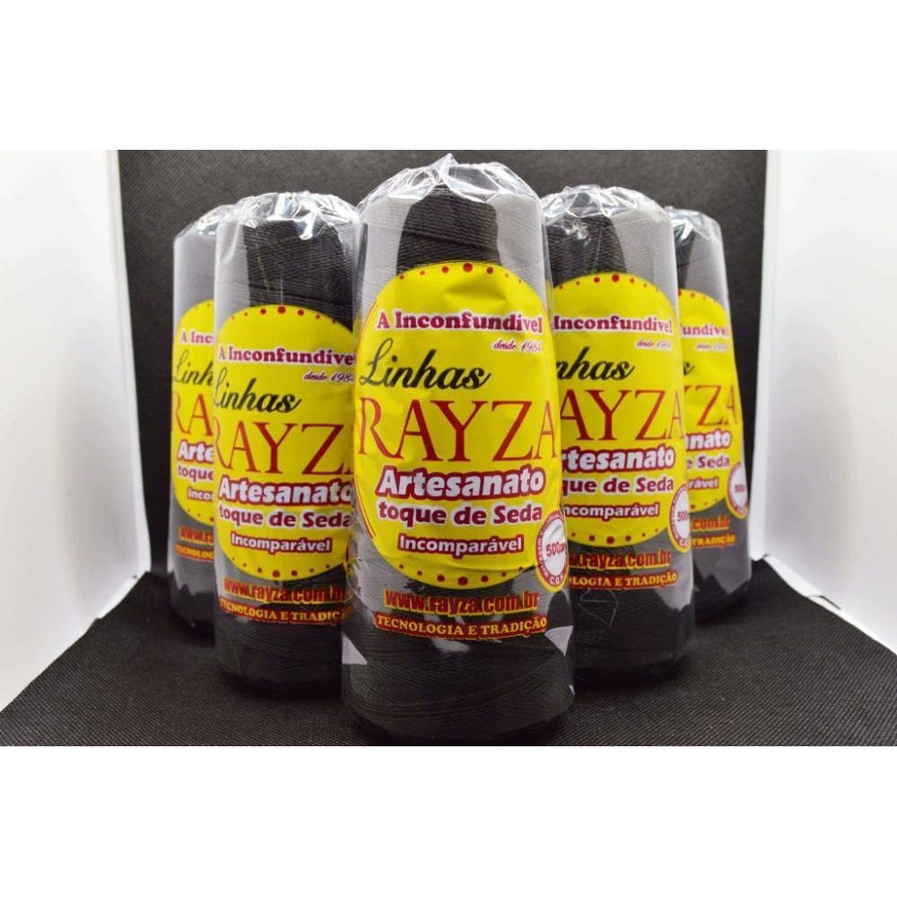 Linhas Para Crochê Rayza Artesanato Grossa - Cor 010 Preto