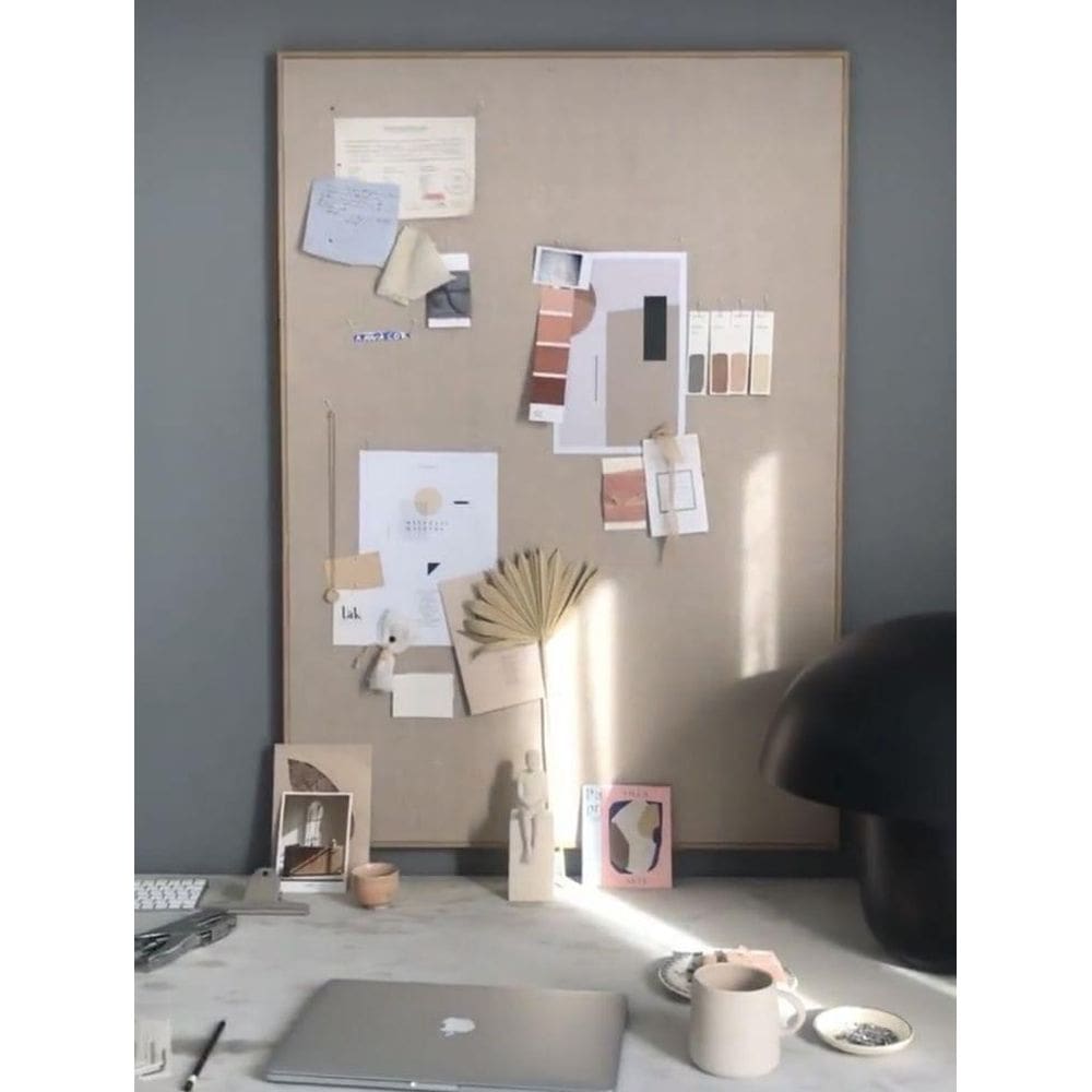 Painel Cortiça Revestido Em Linho