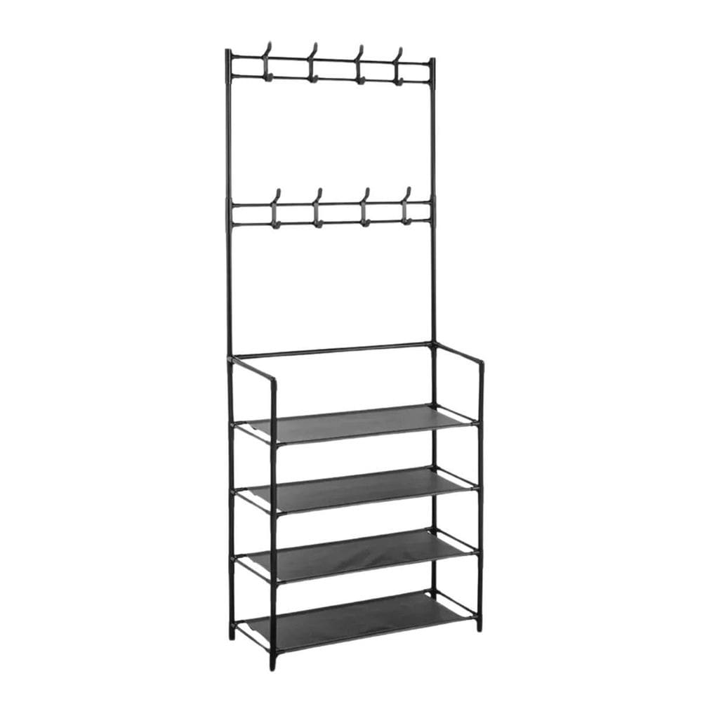 Sapateira Organizadora 12 Pares 4 Níveis Ganchos Multiuso