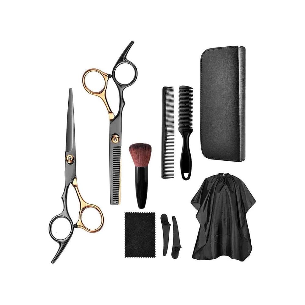 Kit De Tesouras Profissional Para Barbeiro E Cabeleireiro