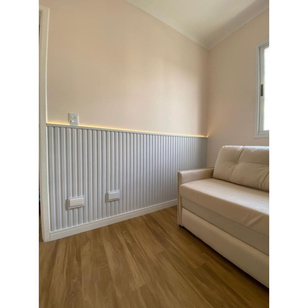 18 Placas Revestimento De Pvc Painel Ripado  50X50Cm