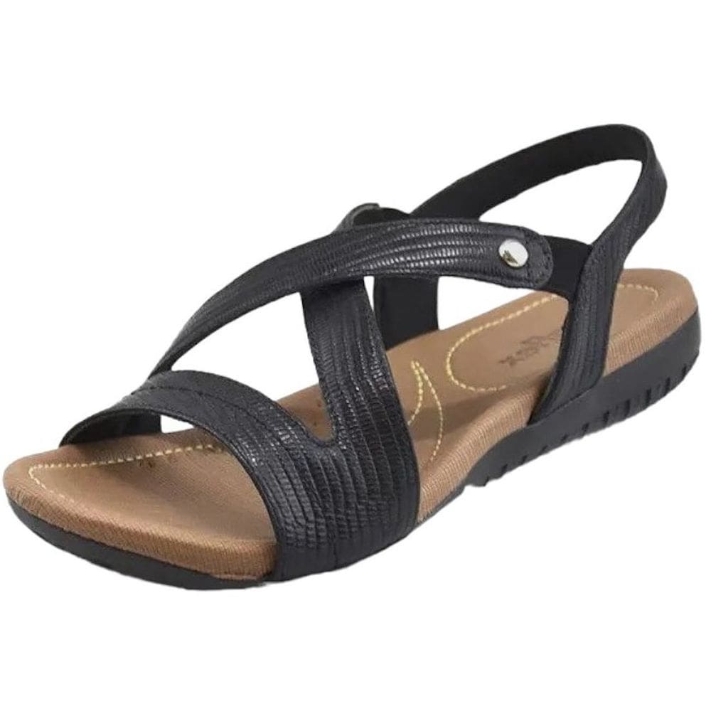 Sandalia Feminina Rasteira Couro Usaflex R1804