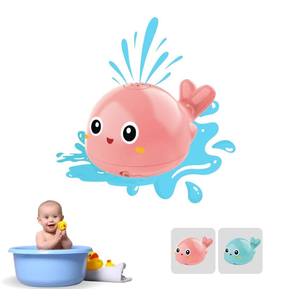 Baleia Esguicha Água Com Luz Para Bebês
