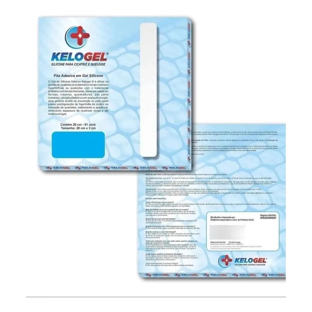 Kelogel Fita De Silicone Adesiva Queloide - 1 Unid 20X3 Cm