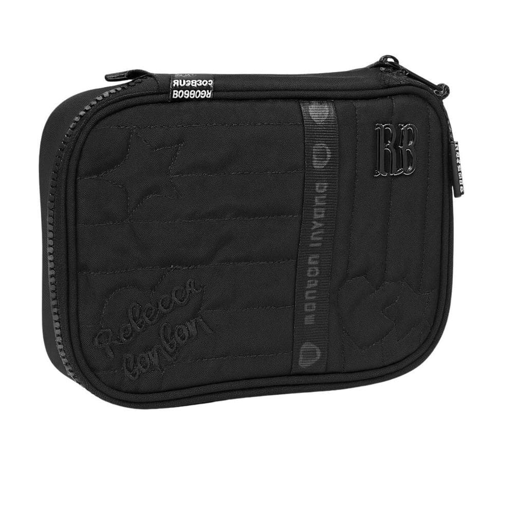 Estojo Box Escolar Rebecca Bonbon Preto Rb27004