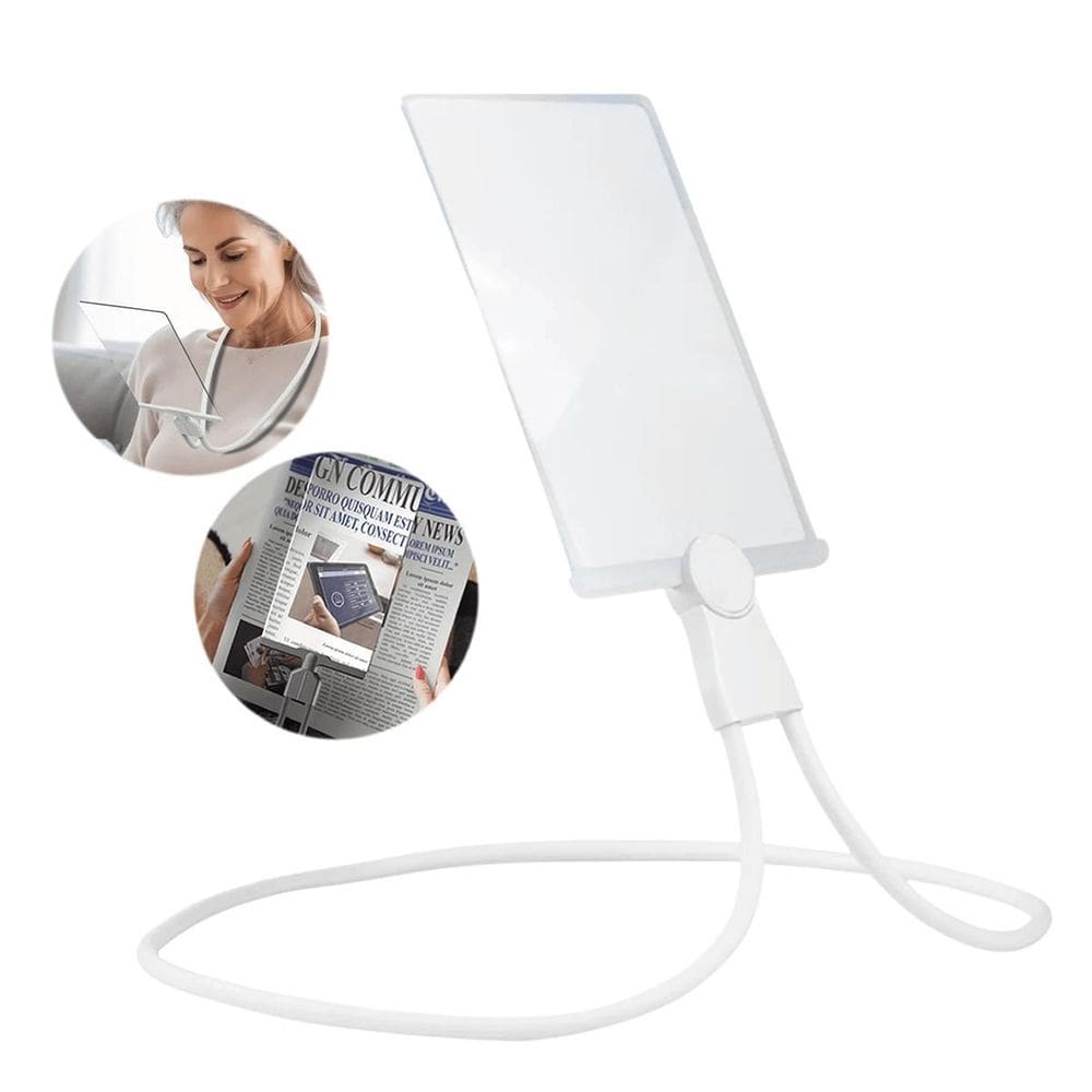 Lupa Lente De Leitura + Suporte De Mesa E Pescoço Idosos