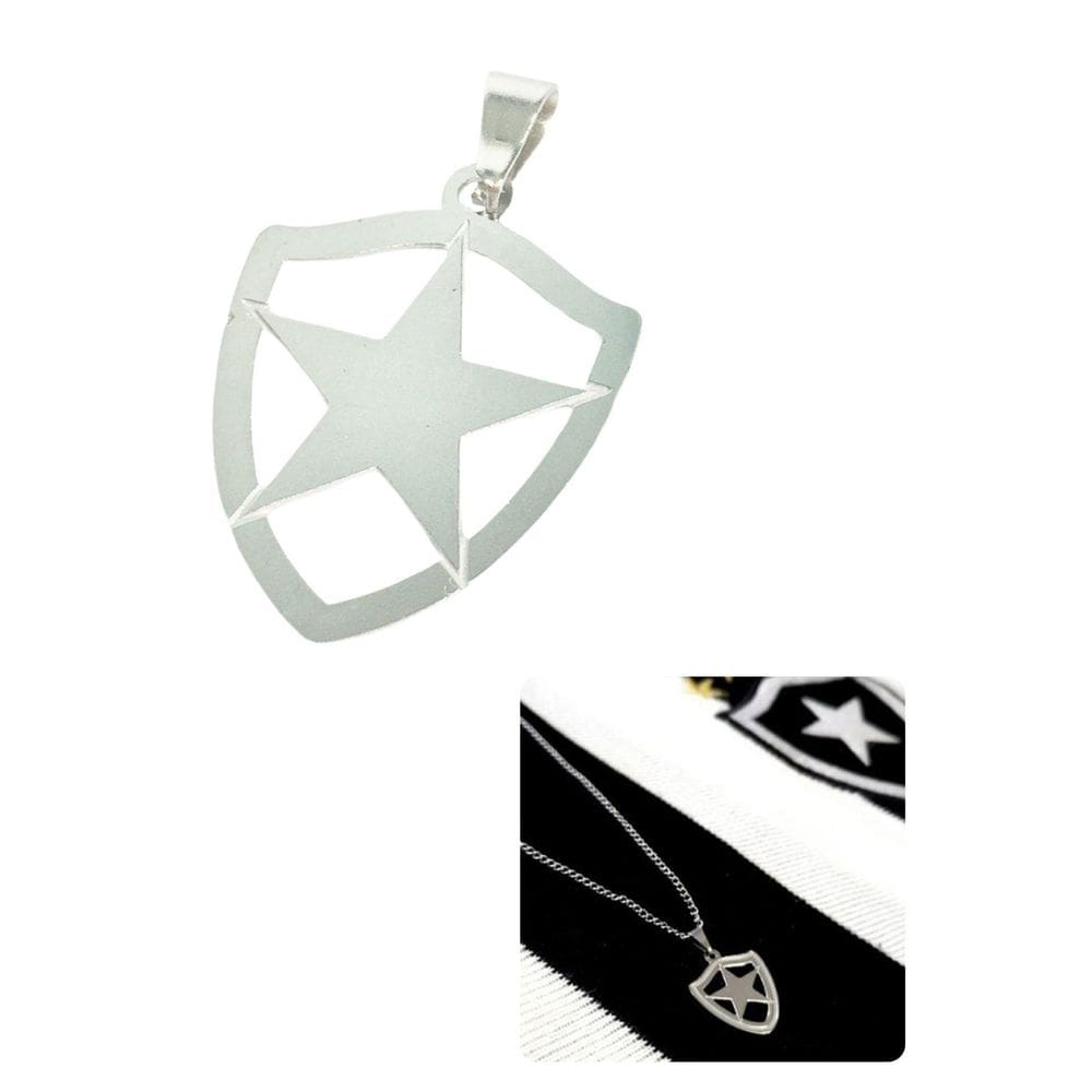 Pingente Masculino Feminino Delicado Escudo Time Botafogo