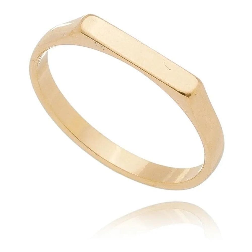 Anel Chapinha Feminino Ouro 18K Exclusivo Com Garantia +