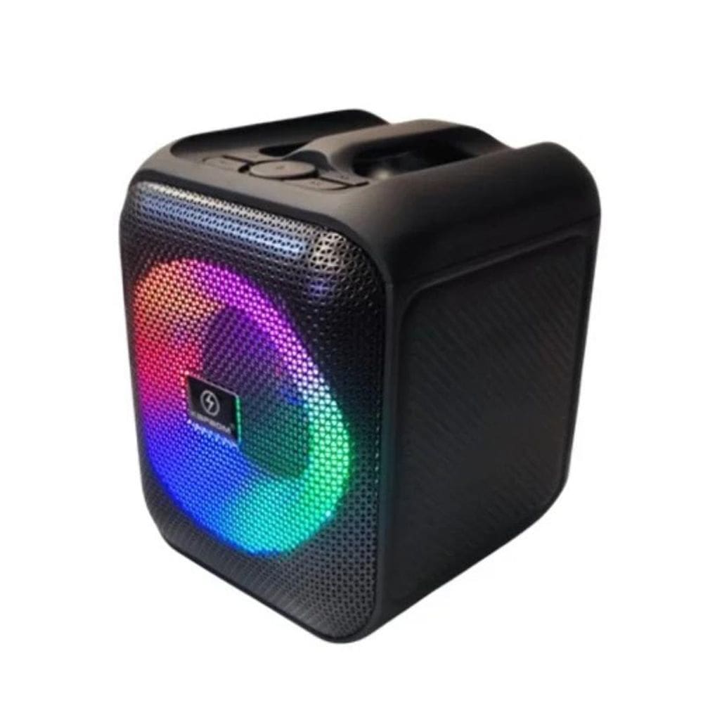Caixa Som Bluetooth Portatil Rgb Colorida Radio Fm Som
