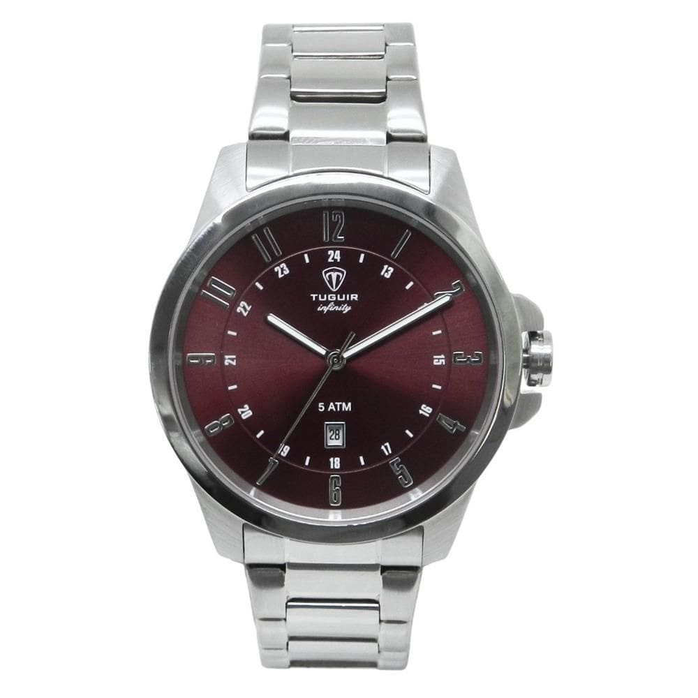 Relógio Tuguir Masculino Ref: Tgi37178 Casual Aço Prateado