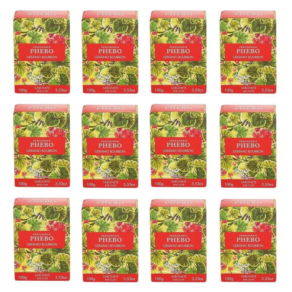 Kit Sabonete Granado Gerânio Bourbon 90G Glicerina Vegetal