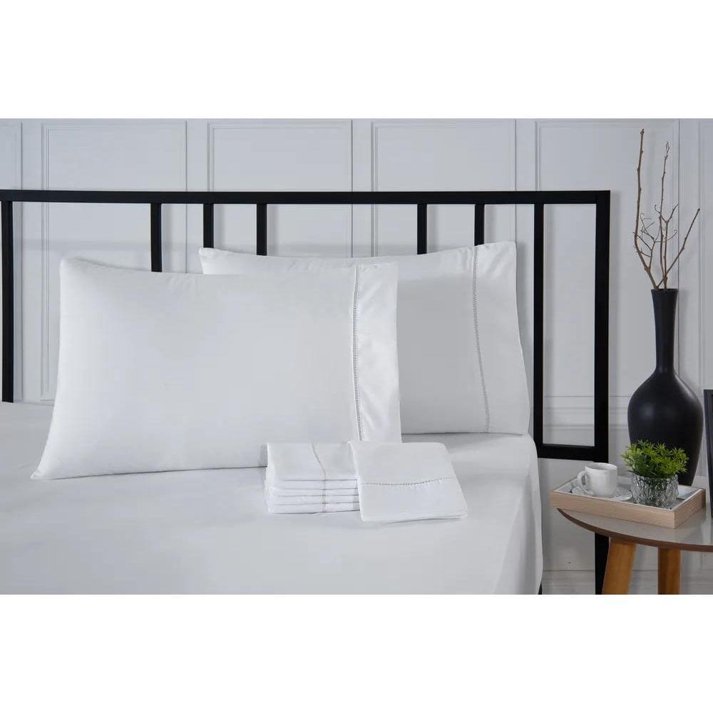 Jogo Lencol Casal Padrao 4 Pecas Micro Percal 400 Fios