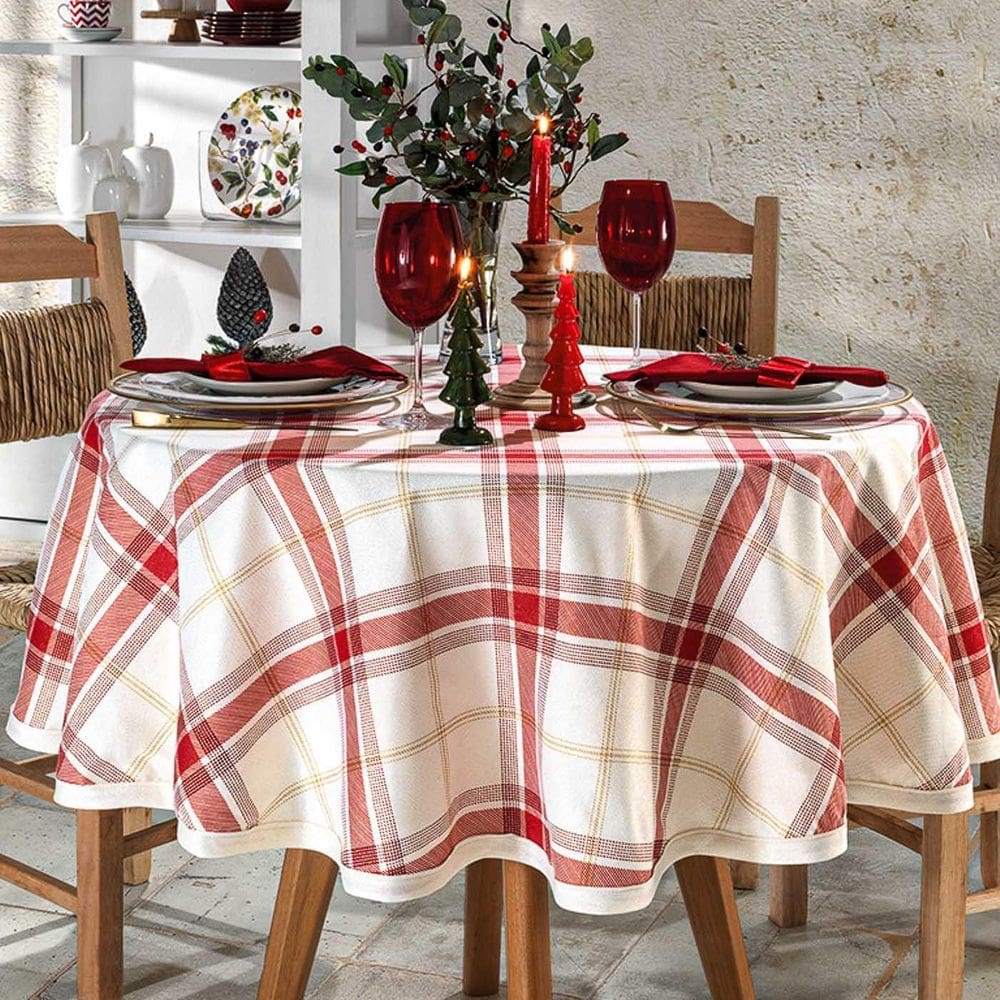 Toalha De Mesa Natal Redonda 4 Lugares Dohler Escolha A Cor
