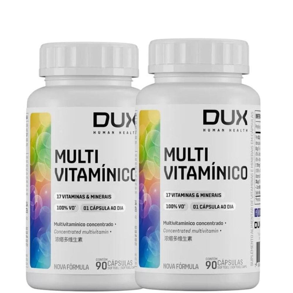 Kit 2 Multivitamínico Pote 90 Capsulas Dux Nutrition