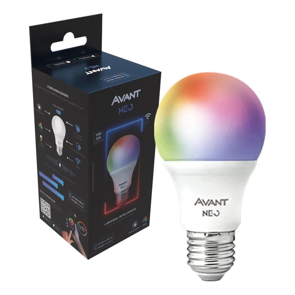 Lampada Led Rgb Bulbo 15W Neo Inteligente Smart Wi-Fi