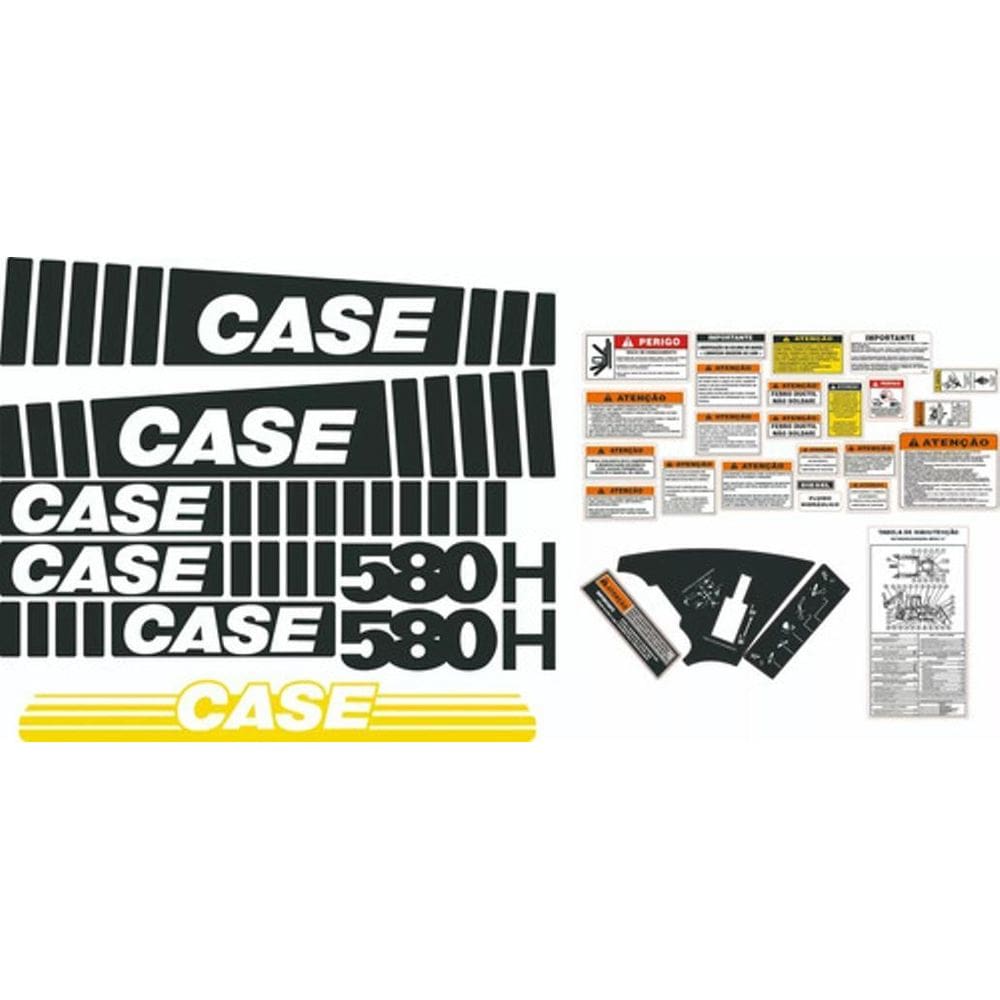 Kit Adesivo Retroescavadeira Case 580H