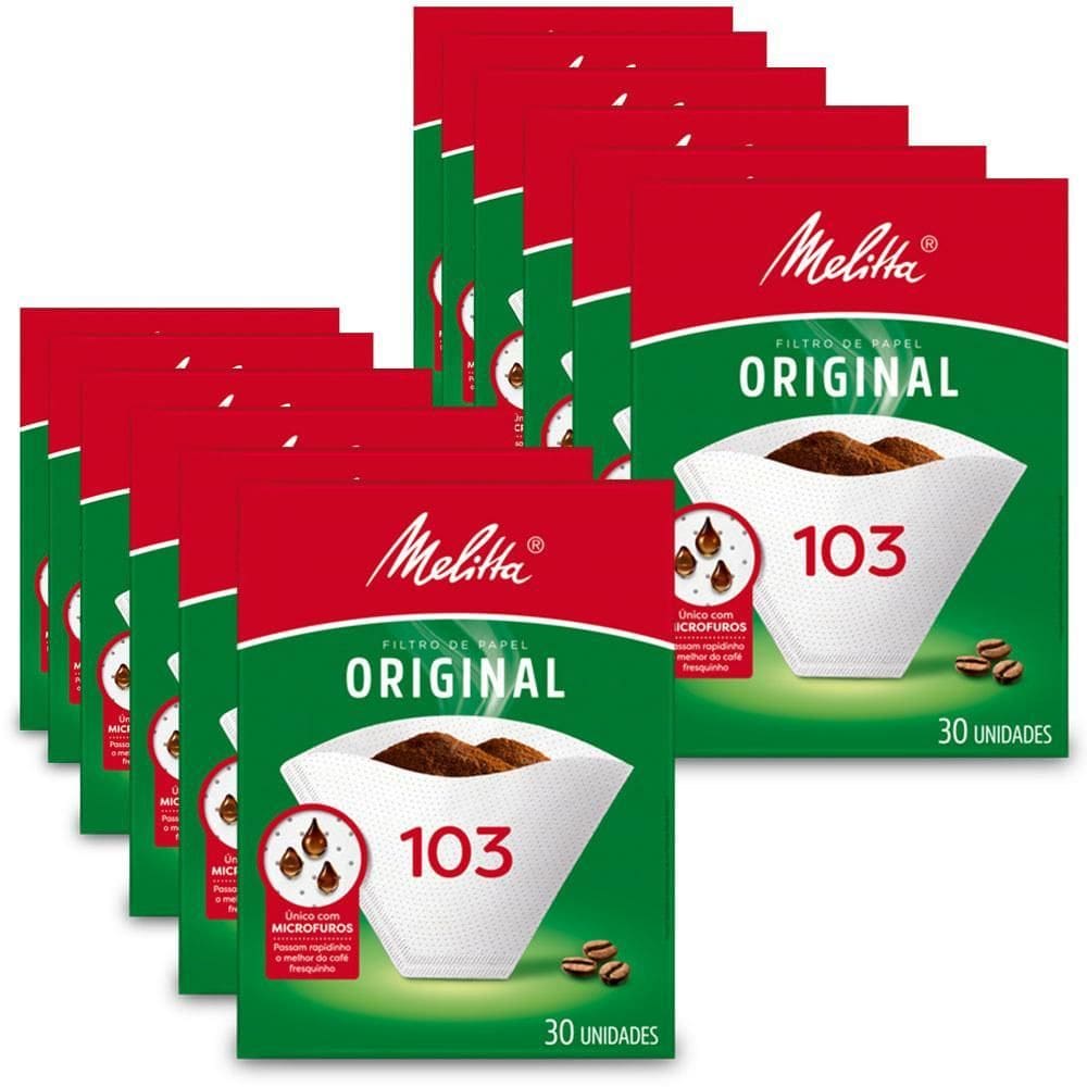Filtro De Papel Melitta 103 Kit 12 Caixas