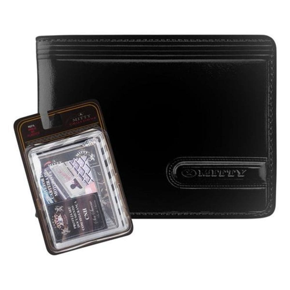 Kit Carteira Masculina De Couro Mitty - M1R + Refil Plm1