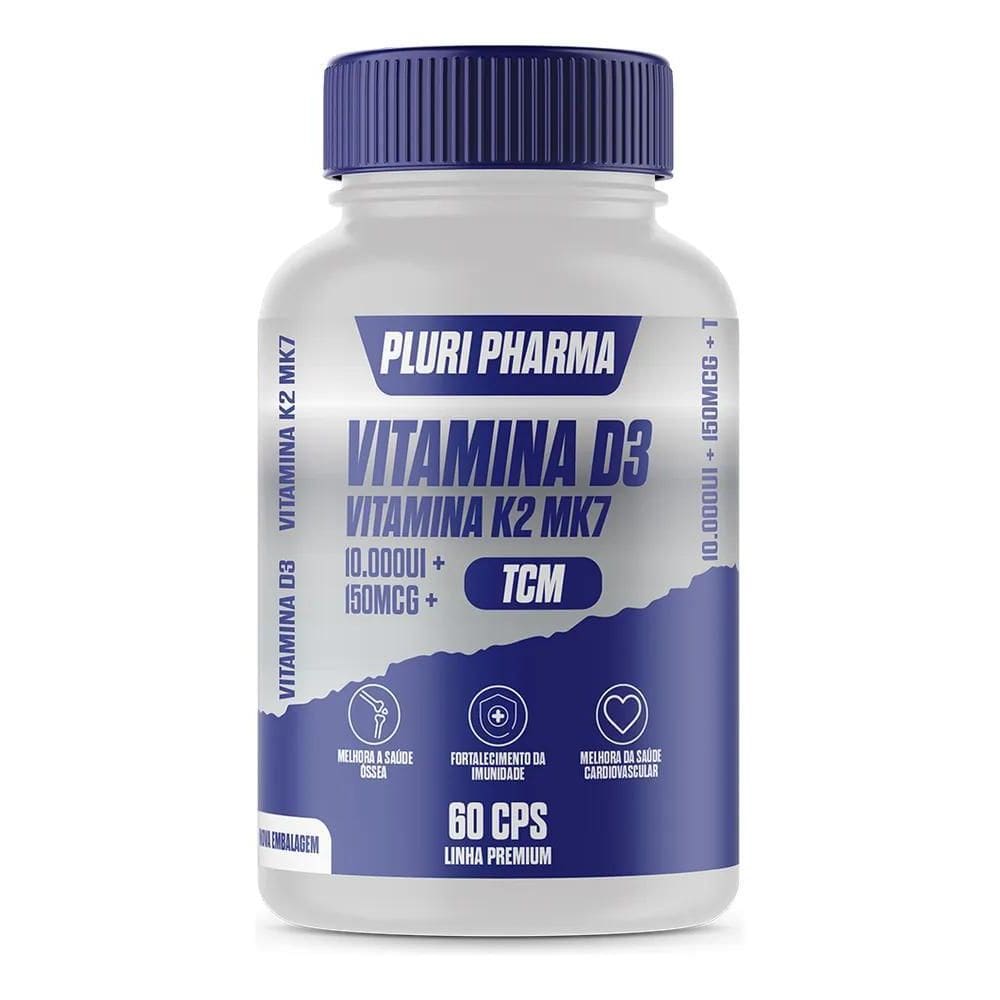 2X Vitamina D3 10.000Ui + Vitamina K2 Mk7 150Mcg C/60 Cápsul