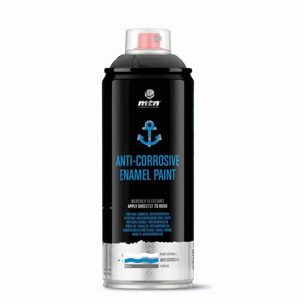 Tinta Spray Anticorrosiva Preto 400Ml Pro Mtn