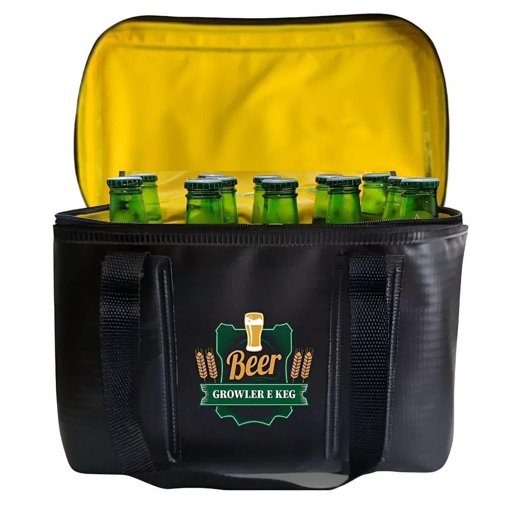Bolsa Térmica Para 12 Latas De Cerveja E Gelo