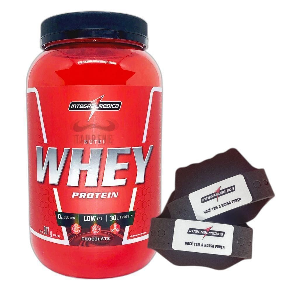 Nutri Whey Isolado Hidro Chocolate 900G Luva Branco Integral