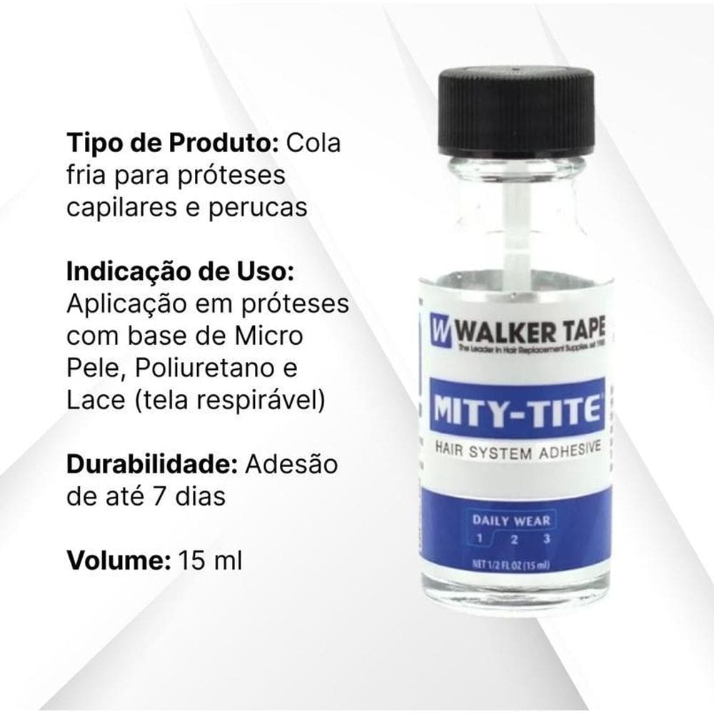 Cola Mity Tite Para Prótese Capilar 15Ml Walker Tape
